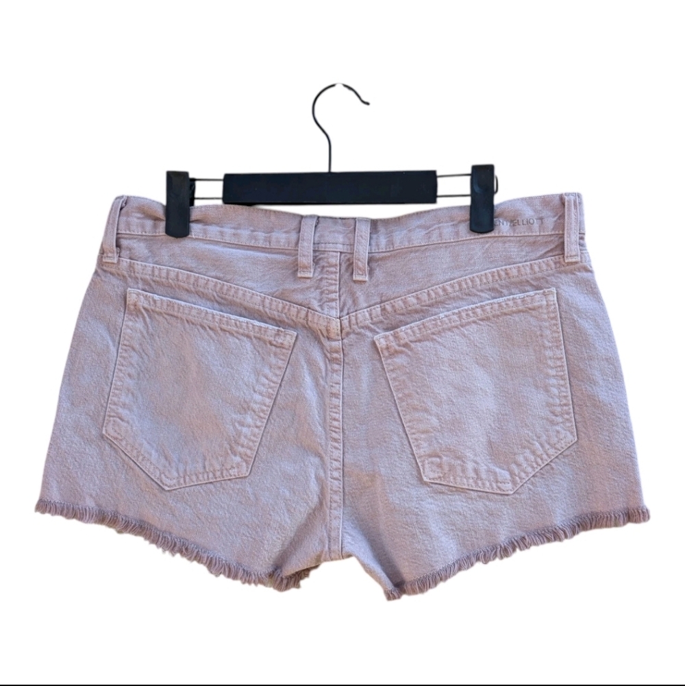Current Elliott Denim Shorts Low Rise Muted Pink Distressed Size 27 Made In USA - Picture 2 of 6